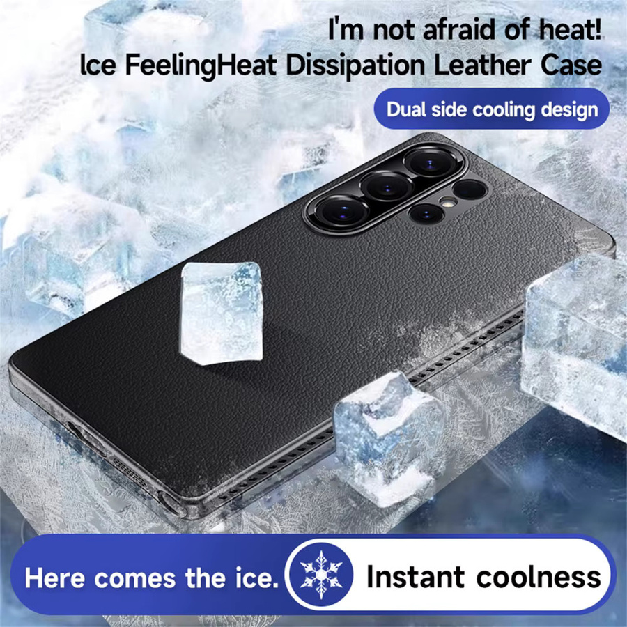 Luxuriöse Business-Handyhülle mit matter Ledertextur und Magnetverschluss für Samsung Galaxy S26 Ultra, S25 und S24 in Schwarz oder Rot mit Wärmeableitung und Schutzfunktion - Bild 4