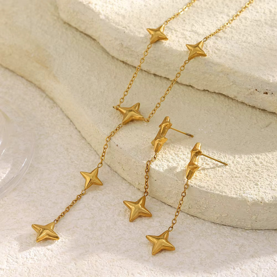 MamacitaSlay Schmuck-Set, Ohrringe und Halskette, Edelstahl, 18K vergoldet, Damen - Bild 2