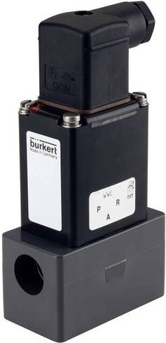 Bürkert Magnetventil 218508 0121 in Schwarz aus Edelstahl mit 24V - Bild 1