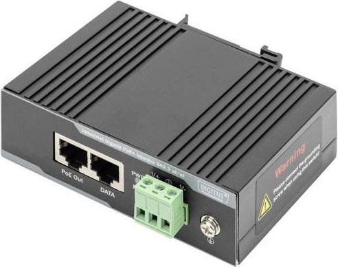 Digitus Professional DN-651112 PoE Injektor 60 Watt Gigabit Ethernet RJ45 Schwarz Grau - Bild 1