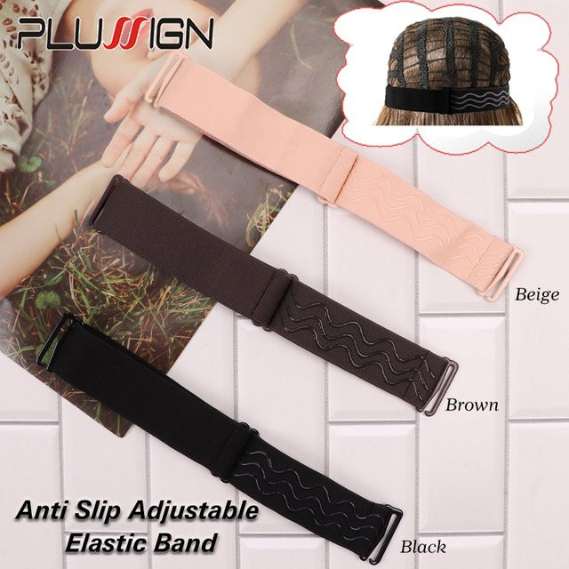 Plussign Perückenband, braunes Beige, 3 cm, rutschfest mit Silikonstreifen - Bild 1
