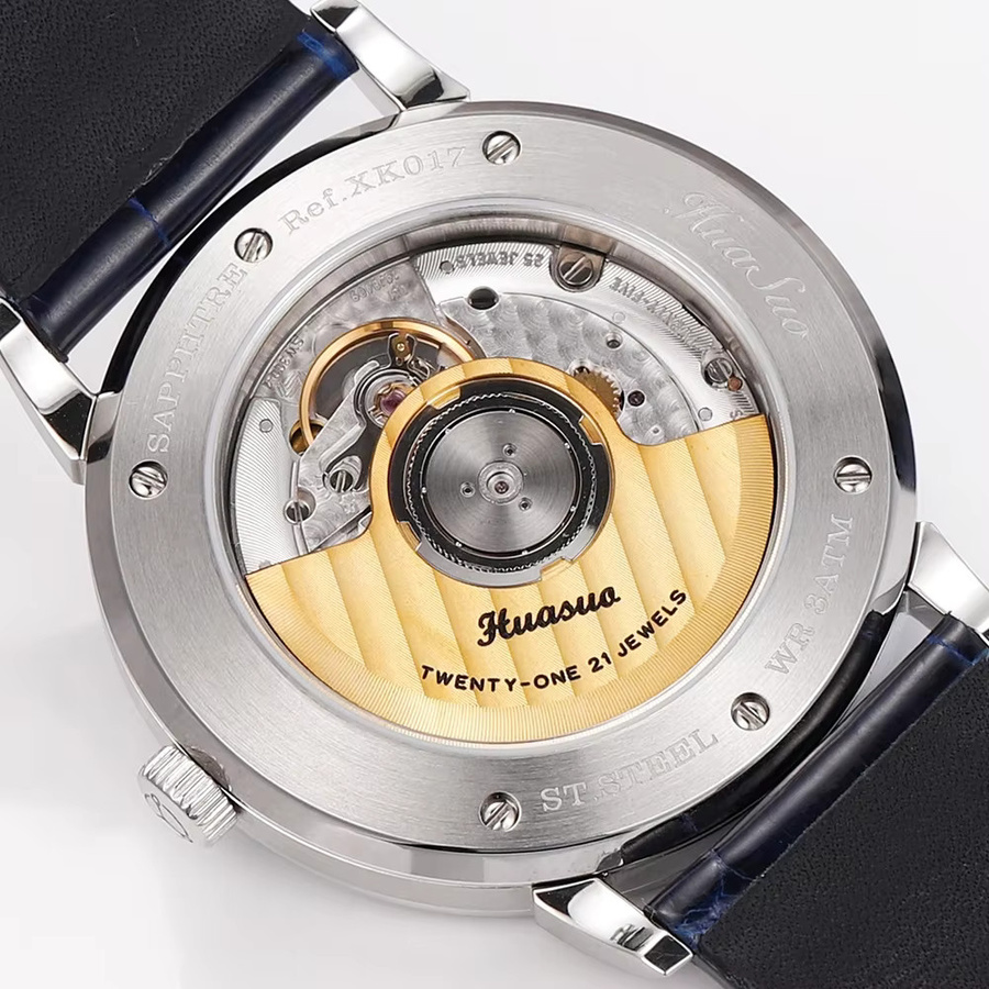 HUASUO Armbanduhr, Automatik, Edelstahl, 39 mm, Blau, Herren - Bild 4