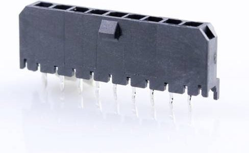 Molex Einbau-Stiftleiste Standard Schwarz mit Goldkontakten 9-polig Rastermaß 3,00 mm - Bild 1