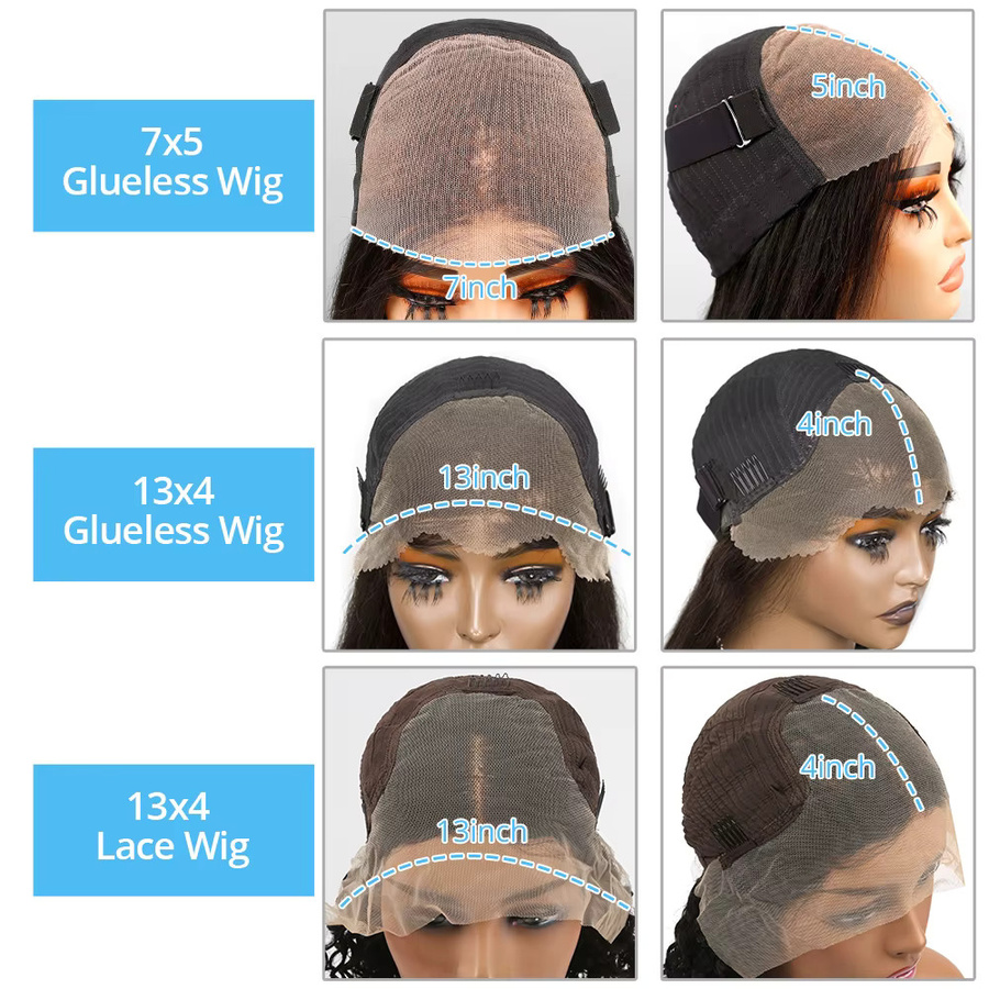 POPVIBES Echthaar-Perücke, Schokoladenbraun, Brasilianischer Bob, 13x4 HD Lace Front - Bild 5