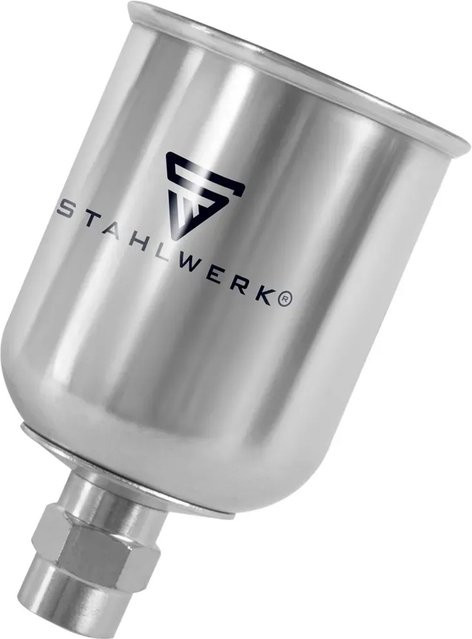 STAHLWERK Alu Fließbecher für Lackierpistole, Silber, 125 ml - Bild 1
