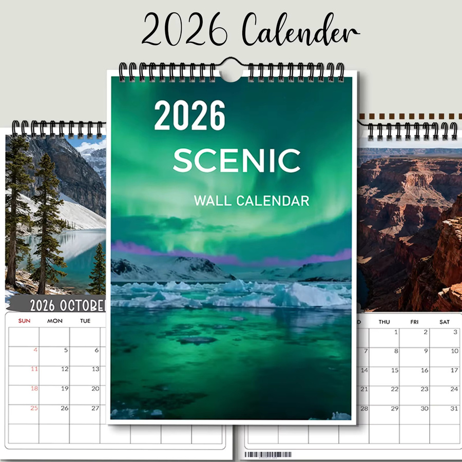 Monatlicher Kalender mit Naturmotiven in Mehrfarbig, ideal als Dekoration oder Geschenk - Bild 2