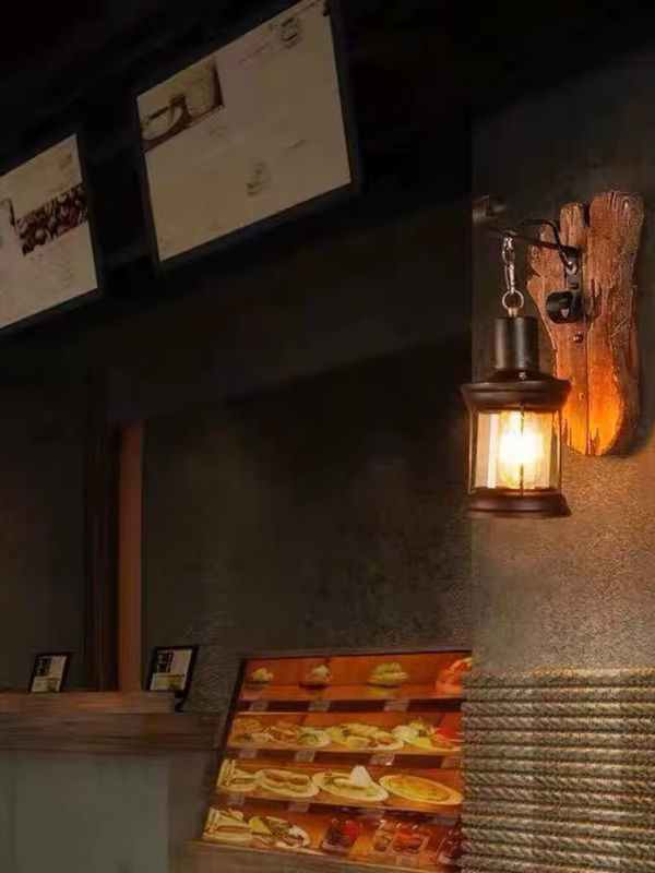 JOYINLED Retro Industrie LED Wandleuchte Schwarz mit E27 Fassung und Käfig-Design für Loft-Stil - Bild 7