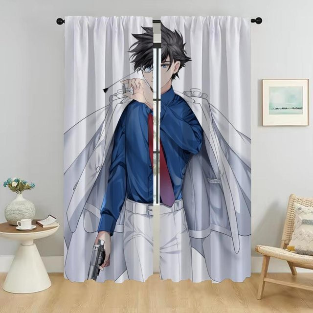 Kaitou Kiddo Elegante Raumvorhänge 2er-Set als Halloween-Dekoration, halbtransparent, Mehrfarbig, Breite: 50 cm, Höhe: 70 cm - Bild 1