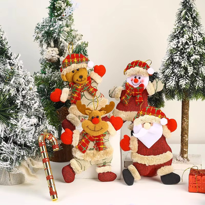 BALONAQ Weihnachtsanhänger Weihnachtsmann und Schneemann als DIY Dekoration für das Zuhause, Mehrfarbig - Bild 4