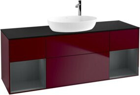 V&B Waschtischunterschrank Finion mit Wandbeleuchtung, Breite: 160 cm, Lackiert - Bild 1