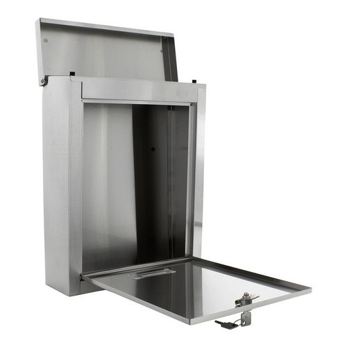 Rottner Tresor Briefkasten Tarvis aus Edelstahl in Edelstahlfarben und Grau, B: 31 cm, H: 40 cm - Bild 2