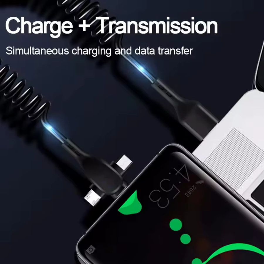 Universelles 3-in-1 Schnellladekabel für iPhone, Xiaomi und Huawei in Schwarz oder Weiß - Bild 5