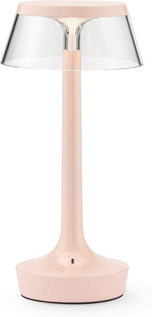 FLOS Bon Jour Unplugged LED-Tischleuchte mit Akku in French Rose und transparentem Glasschirm, dimmbar - Bild 1