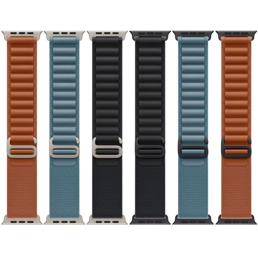Alpine Loop Armband für Apple Watch, Textil/NATO, Schwarz, Unisex - Bild 2