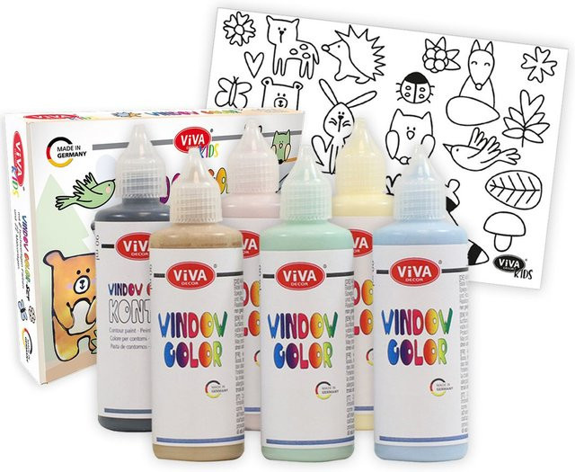 Viva KIDS Nordic Friends Window Color-Set bunt - Bild 1
