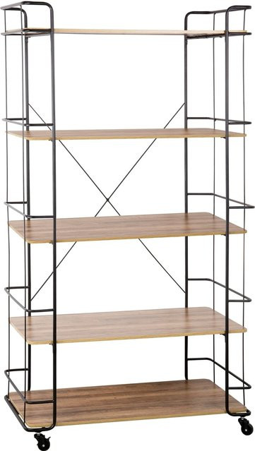 HTI-Line Regal Cora Standregal aus Metall und Spanplatte B: 82,0 cm, H: 151,0 cm, T: 40,0 cm - Bild 1