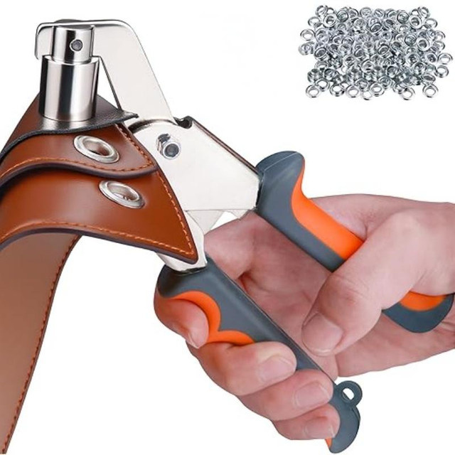 NIUXIANG Handheld Ösenzange Set für Metall-Lochungen und Nieten in Silber - Bild 1