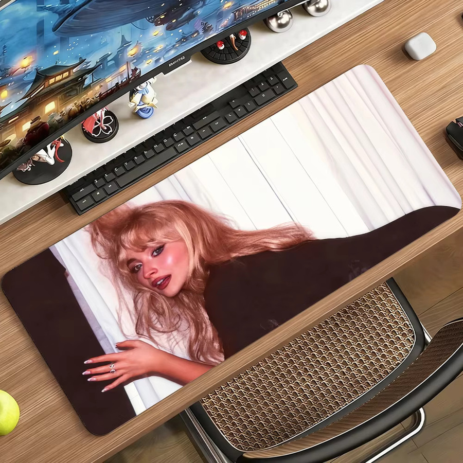 Singer S-Sabrina C-Carpenter Mauspad in Multicolour, rutschfeste Gamer-Schreibtischunterlage für Laptop und Büro - Bild 5