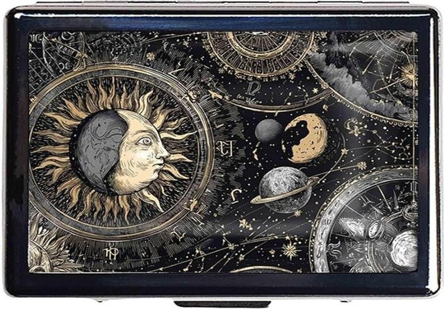 Vintage Kartenetui aus Metall mit einfachem Verschluss und multifunktionalem Design - Bild 1