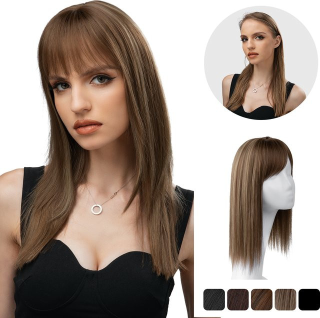 SARLA Haar Toupet Synthetik, Clip-in Pony Verlängerung, Damen - Bild 1