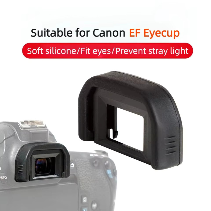 Weiche Silikon Augenmuschel Gummikappe für Canon EF DSLR Kameras, Farbe: Schwarz - Bild 2