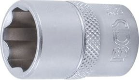 BGS Super Lock Steckschlüssel-Einsatz aus Chrom-Vanadium mit 1/2 Zoll Antrieb und 18 mm Schlüsselweite in Silber - Bild 1
