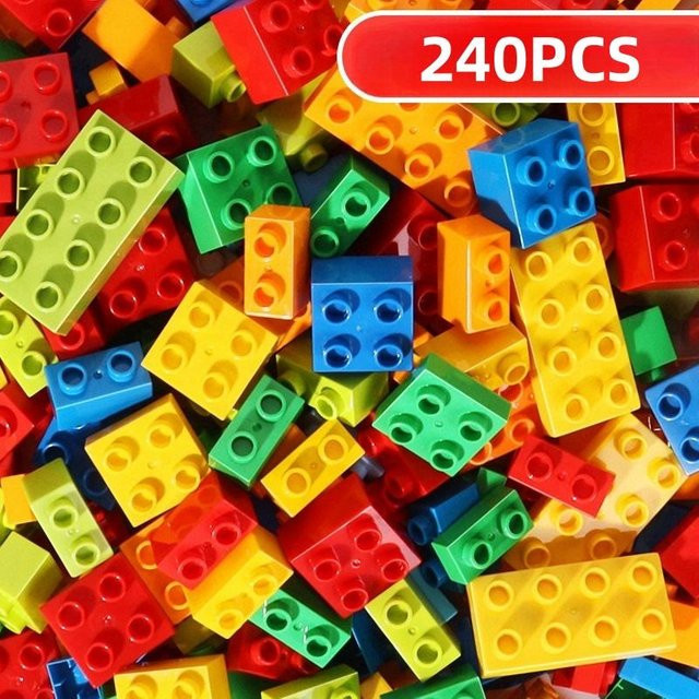 240-teiliges Bausteine Set Kinderspielzeug Bunt / Mehrfarbig - Bild 1