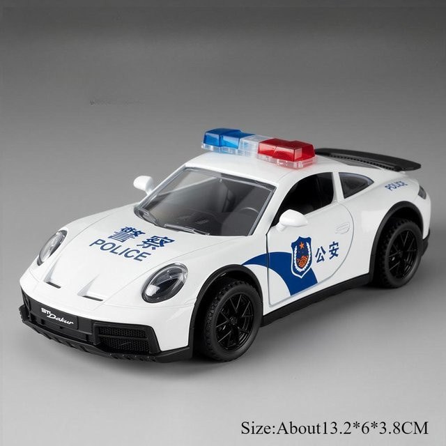 Linyi toy car 911 Dakar Polizei Auto Modell, 1:32, Metall, Licht und Musik, ab 14 Jahren - Bild 1