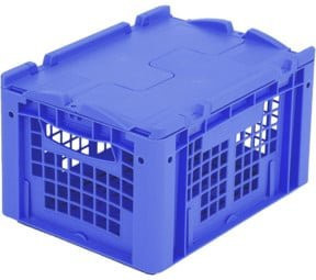 Bito Eurostapelbehälter XL mit Deckel XLD43223, blau, B/T/H: 40 x 30 x 23,8 cm - Bild 1