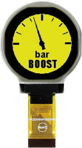 DISPLAY VISIONS OLED-Display in Gelb, B x H x T: 36,9 x 41,2 x 2,1 mm - Bild 1