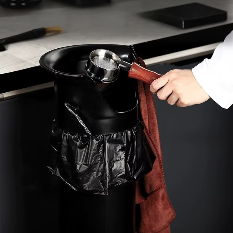 JUSTINLAU Vertikaler Kaffeesatzbehälter als Kaffee-Abklopfbehälter für dein Kaffeehaus-Zubehör in Schwarz oder Weiß - Bild 2