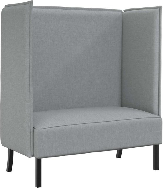 vidaXL Modernes Sofa mit hohem Rücken in Hellgrau aus Stoff, Höhe: 109 cm, Breite: 121 cm, Tiefe: 53 cm - Bild 1