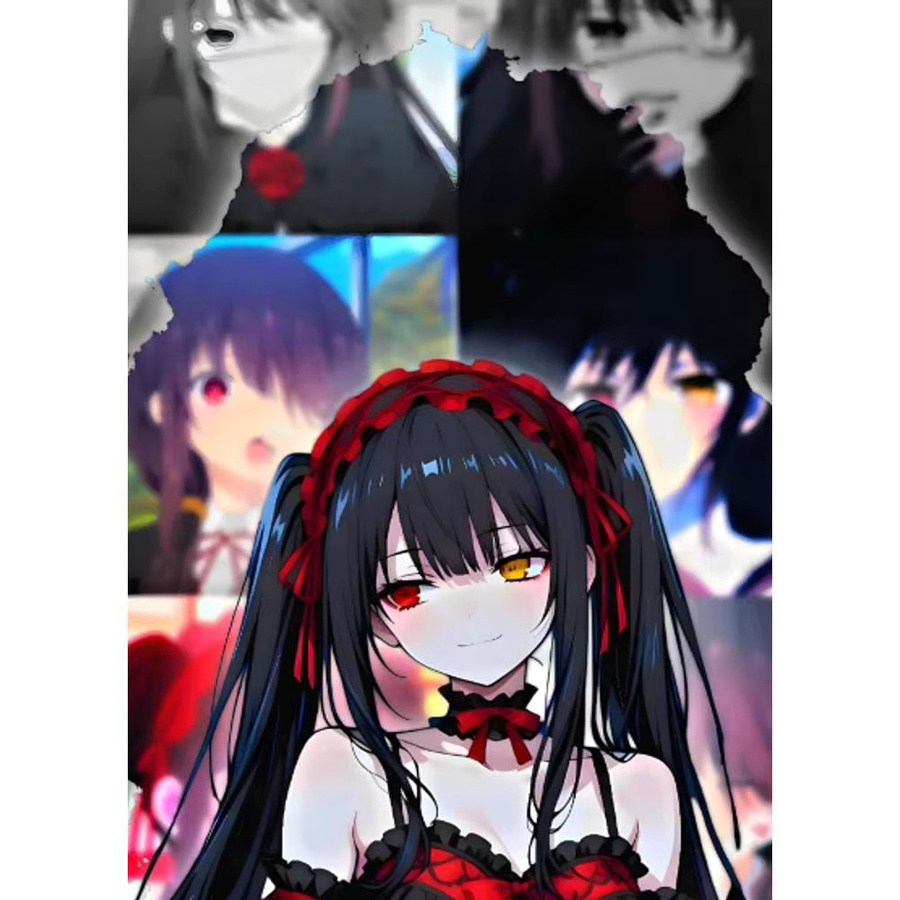 Selbstklebender Anime-Poster Druck Tokisaki Kurumi Motiv in Mehrfarbig für Wanddekoration - Bild 7