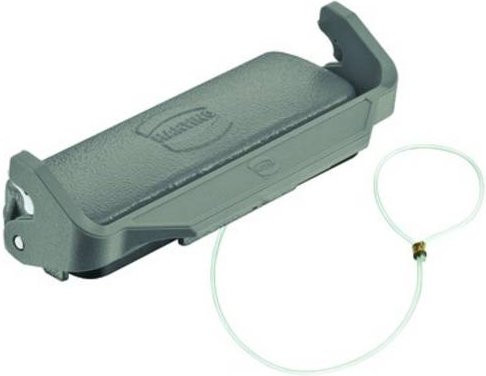 HARTING Schutzkappe 24B aus Aluminium in Grau mit Verliersicherung und Easy Lock - Bild 1