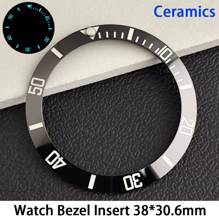 Dwayne Campbell Uhren Lünette, Keramik, Blau, Herren, 38mm x 30,6mm - Bild 2