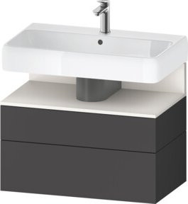Duravit Waschtischunterschrank Qatego Wandhängend in Weiß oder Grau mit LED-Beleuchtung und Schubladen B: 79 cm, T: 47 cm, H: 59 cm - Bild 1