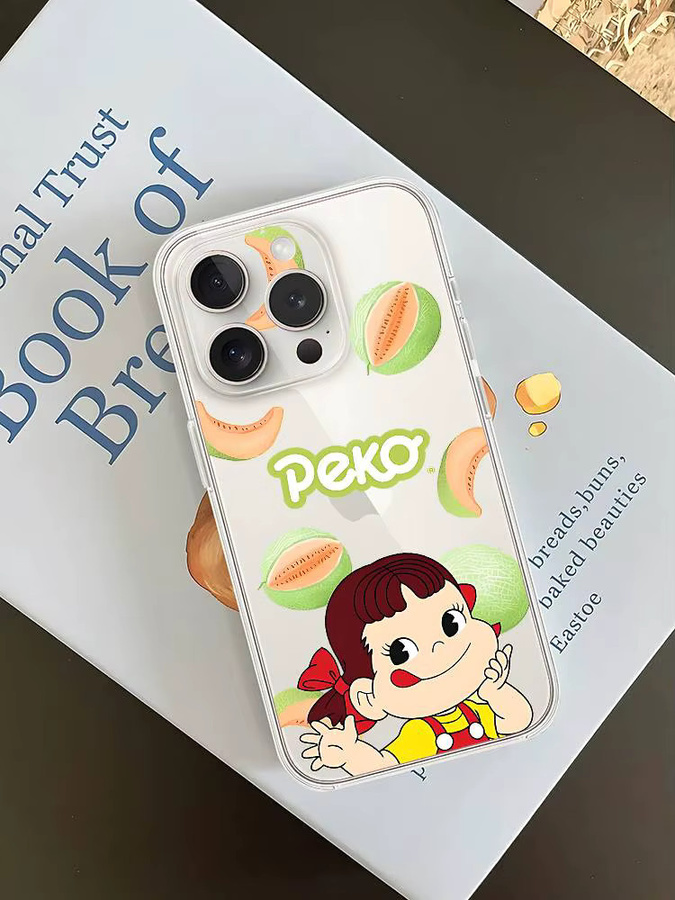 Mesuca Transparente Stoßfeste Silikonhülle für iPhone Modelle, P-Peko F-Fujiya Design - Bild 5