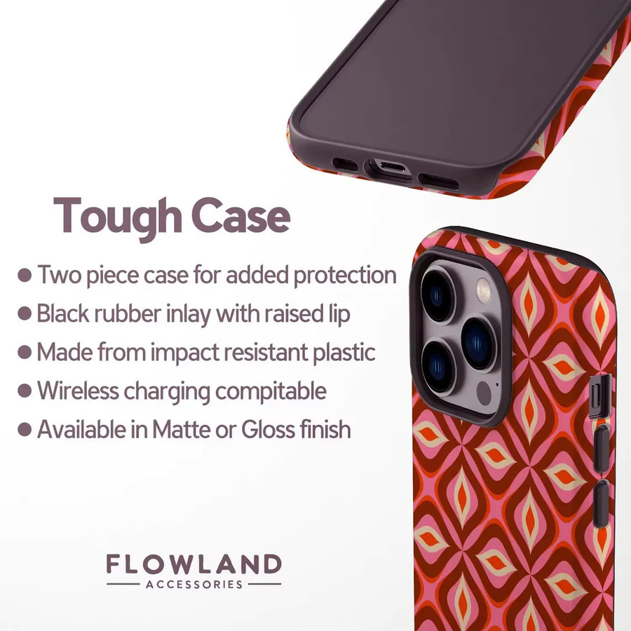 Luxuriöse Handyhülle von Potdemiel mit Blumenmuster-Design für iPhone und iOS in Multicolour - Bild 2