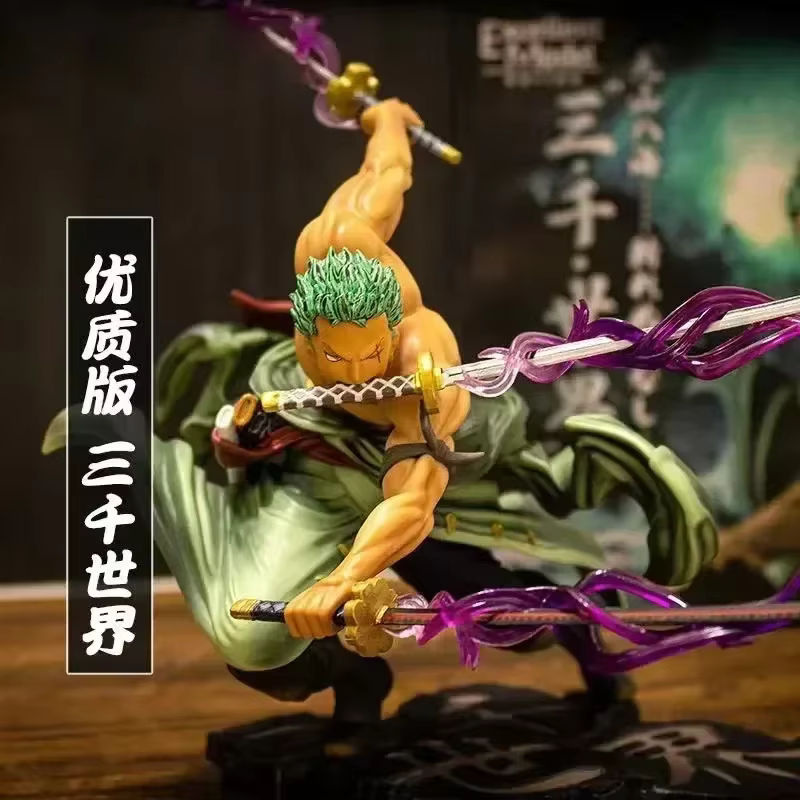 Bandai Anime Zoro Figur Drei-Messer-Flow Sammlerfigur aus Kunstharz, mehrfarbig - Bild 4