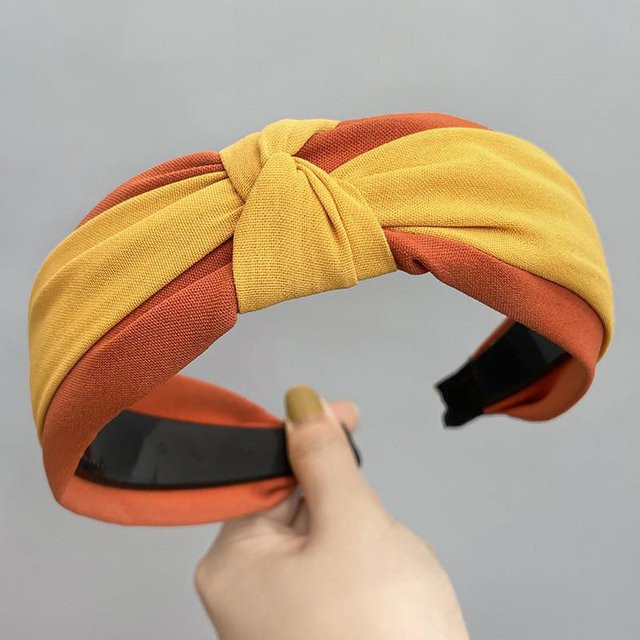 YULIN Stirnband Patchwork, gelb, Damen, Mädchen - Bild 1