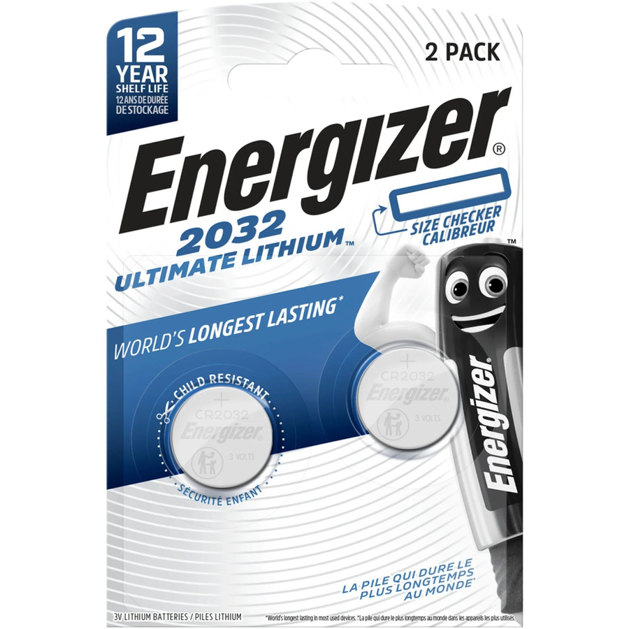 Energizer Ultimate Lithium Knopfzelle CR 2032, 2 Stück, Silber - Bild 2