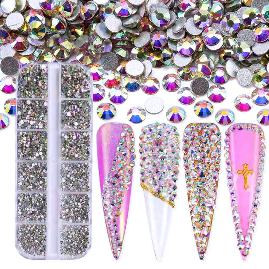 FUMOSIK Nagelkunst-Dekorationsset, Strass-Dekoration und Strass-Pick-up-Stift, Unisex - Bild 2