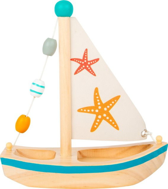 Small Foot Segelboot Seestern Wasserspielzeug aus Holz Mehrfarbig - Bild 1