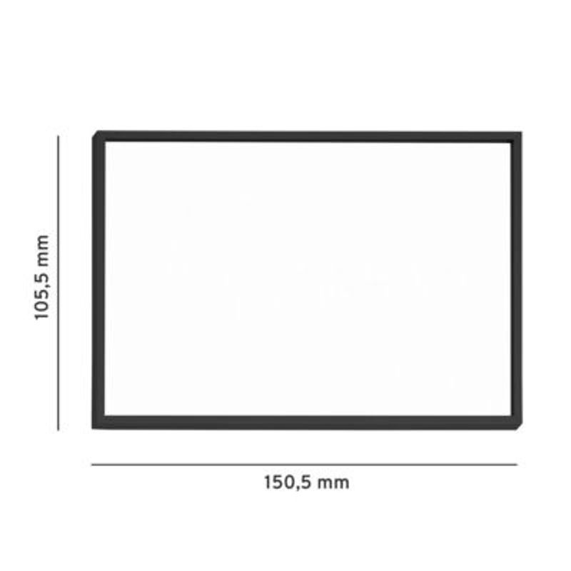moedel Türschild Madrid DIN A6 Querformat mit Aluminiumrahmen und Polyesterabdeckung in Schwarz, B: 15,05 cm x H: 10,55 cm - Bild 2