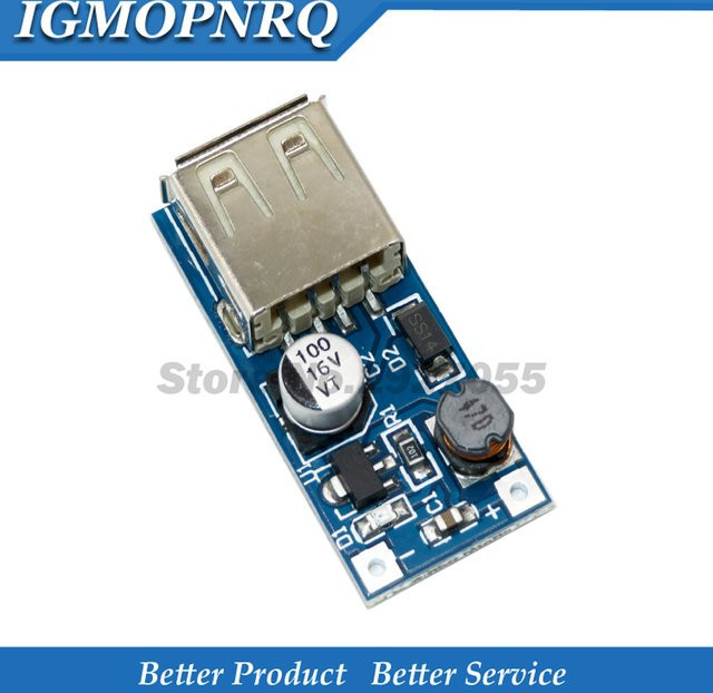5er Set USB Step Up Boost Konverter Modul 0,9V-5V zu 5V 600mA Lade-Modul in Blau - Bild 1