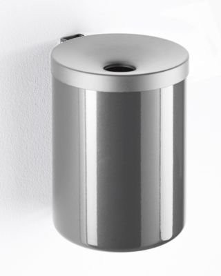 Sicherheitsaschenbecher Probbax aus Edelstahl in Silber, Wandmontage, Höhe: 25 cm, Durchmesser: 18 cm - Bild 1