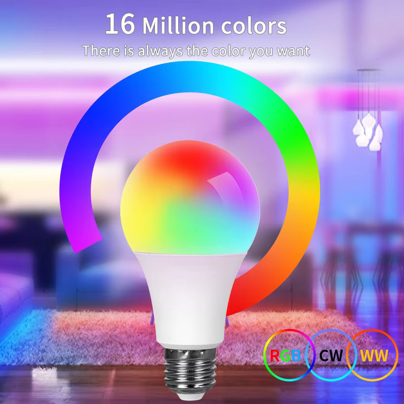 Tuya Smart LED RGB Glühbirne E27 mit Bluetooth und App-Steuerung, dimmbar, 15W, Multicolor - Bild 2