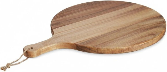 Relaxdays Pizzabrett aus Akazienholz in Natur Braun, B/T/H: 48 x 35,5 x 2 cm - Bild 1