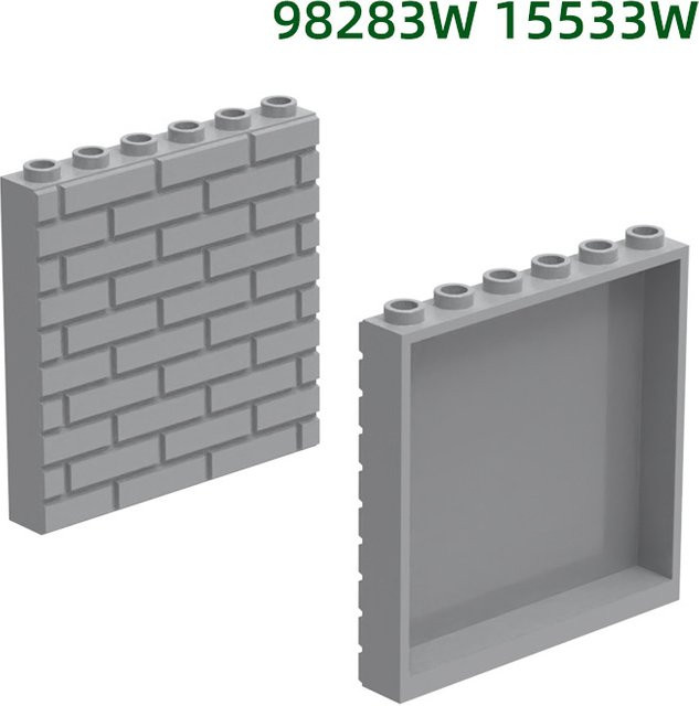 SixBricks Wand Bausteine, Zubehör, Grau - Bild 1