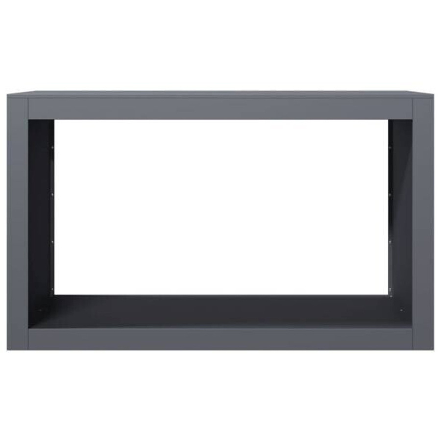 vidaXL Brennholzregal aus Metall in Anthrazit, B/T/H: 100 x 40 x 60 cm - Bild 4